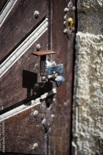 Wallpaper Mural close up view of the historical doors within the streets of Prague Torontodigital.ca