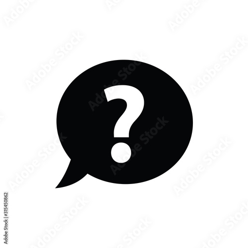 Question icon. line style. Help speech bubble symbol. Chat symbol with the Question icon. Vector icon for web site design, app. 