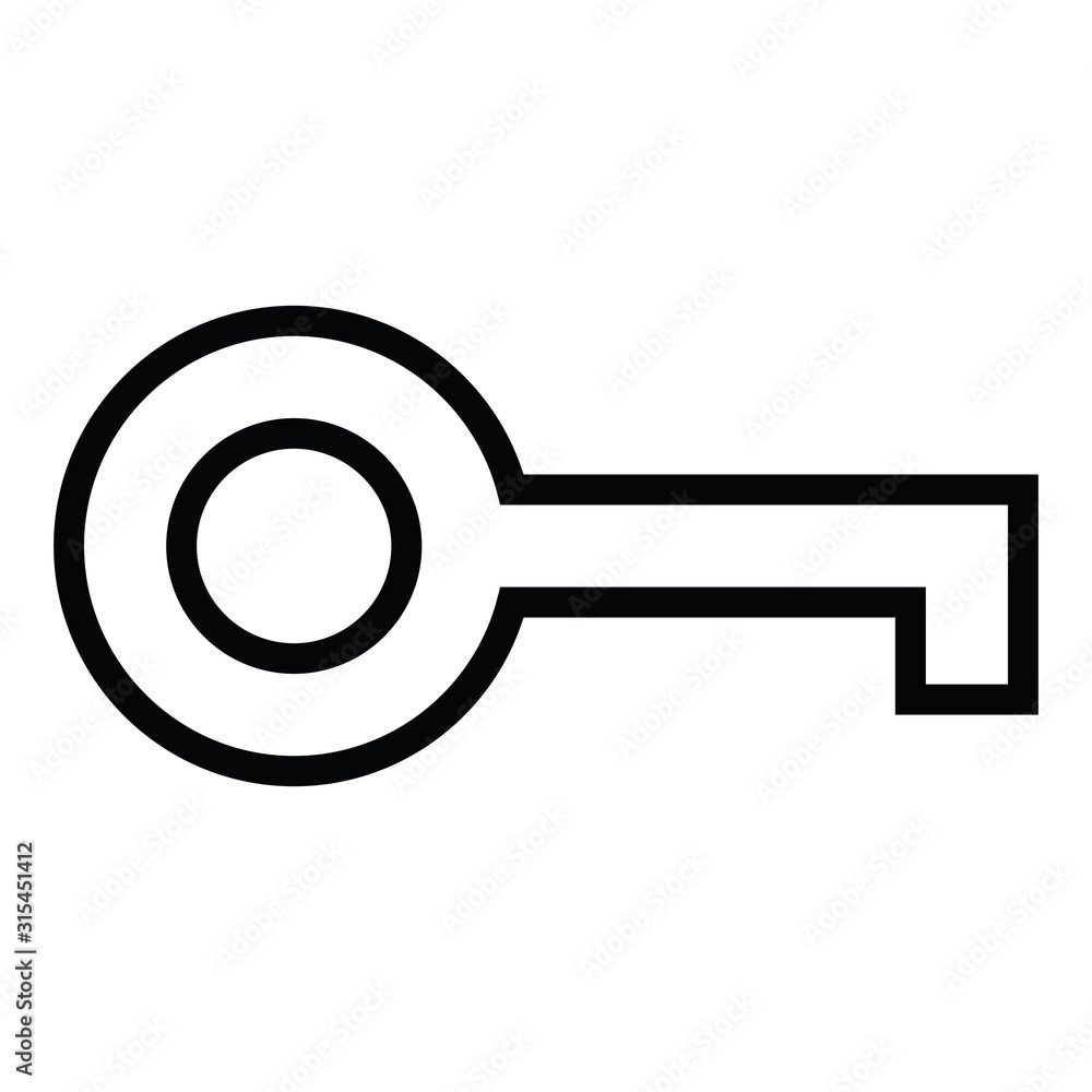 key icon/ simple unlock symbol/ black vector icon set key icon/ simple unlock symbol/ black vector icon set