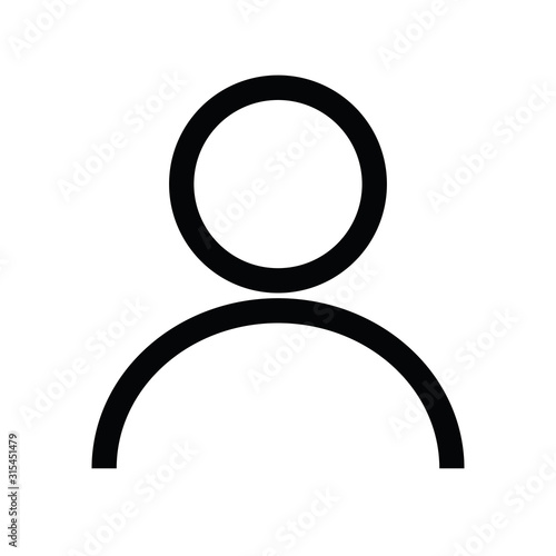 Man or woman icon. Male and female profile. People avatar. line style