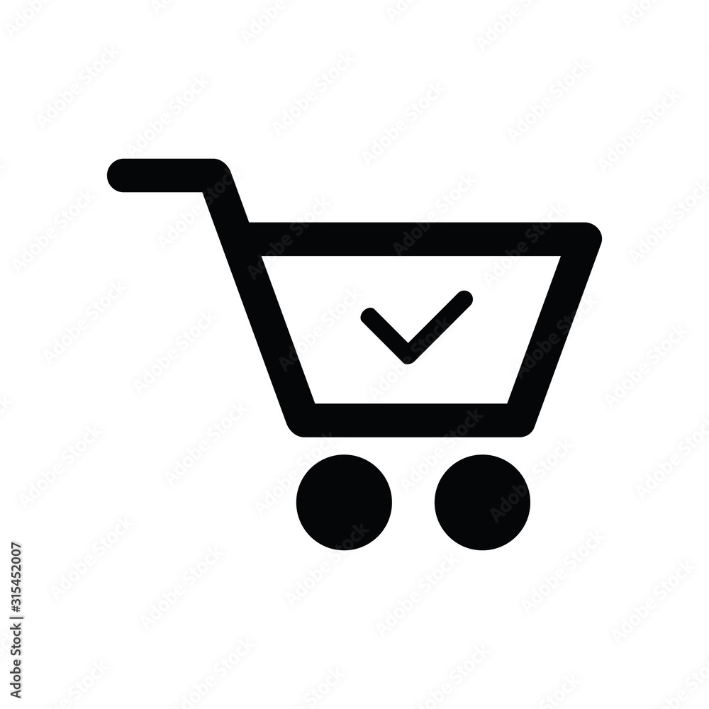 shopping cart icon. line style shopping cart icon. line style
