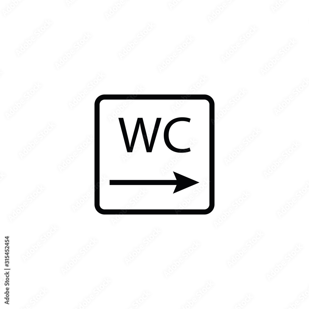 wc icon. Toilet and restroom icon wc icon. Toilet and restroom icon
