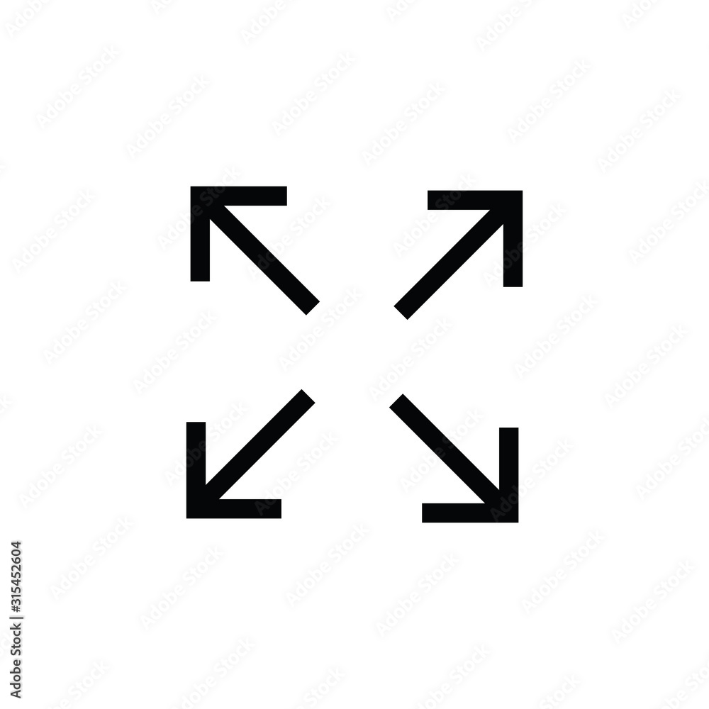 Full Screen icon vector. Full Screen icon vector.