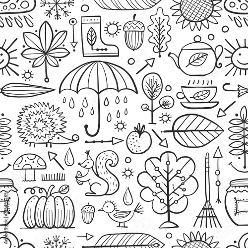 Autumn collection, seamless pattern for your design