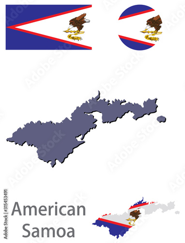  country American Samoa silhouette vector