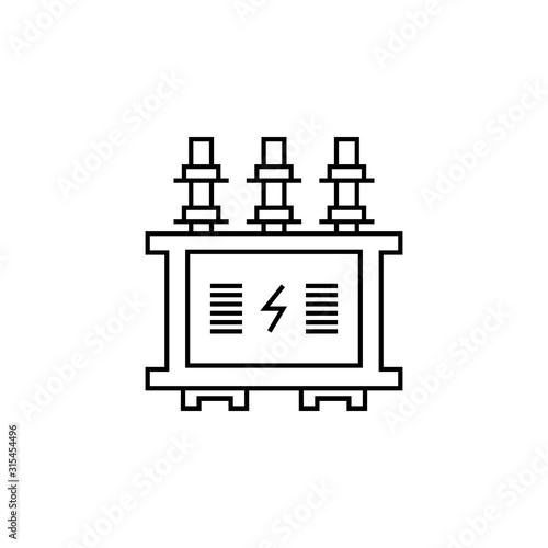 power transformer line icon. Elements of energy illustration icons. Signs, symbols can be used for web, logo, mobile app, UI, UX