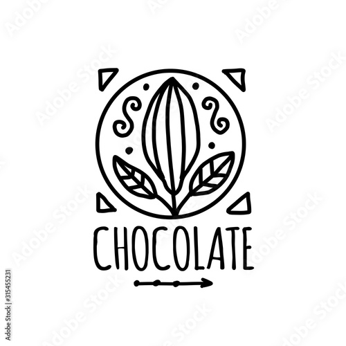 Chocolate, art sign for your design
