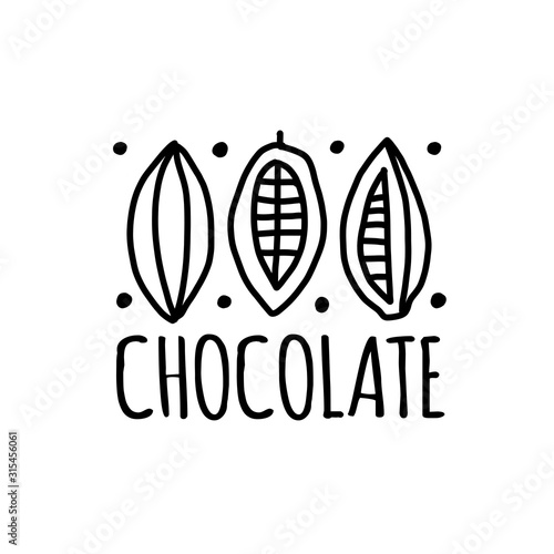 Chocolate, art sign for your design