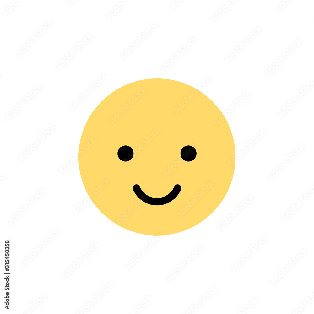 Happy, smiling face emoji icon for web and mobile isolated. Social media emoticon, smiley. Happy, smiling face emoji icon for web and mobile isolated. Social media emoticon, smiley.