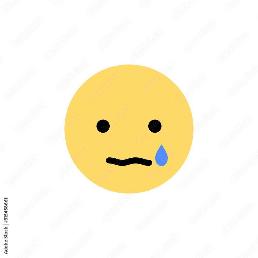 Crying face emoji,smiley,emoticon for web and mobile. Crying face emoji,smiley,emoticon for web and mobile.
