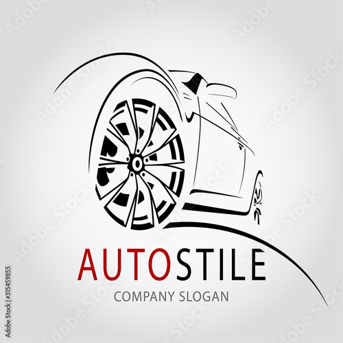 Car Logo Abstract Lines Vector. Vector illustration