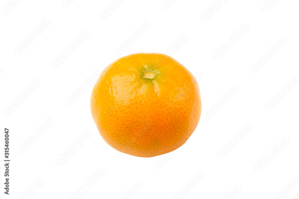 fresh ripe tangerine isolated on white background fresh ripe tangerine isolated on white background