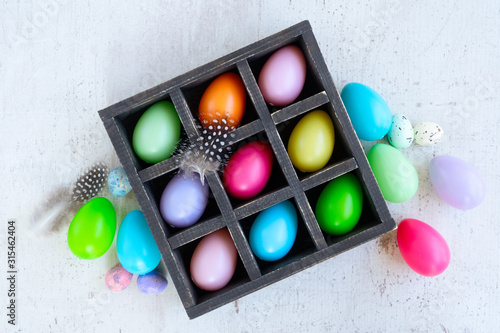 Easter colored eggs