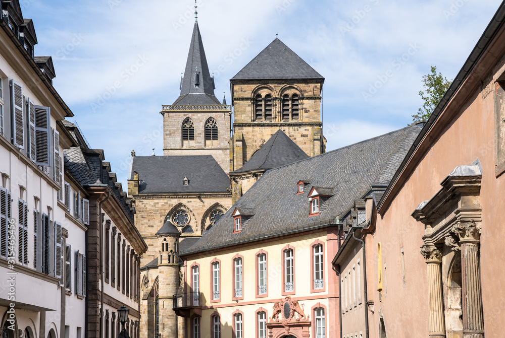 Side view of the Cathedral of Saint Peter in Trier, Germany