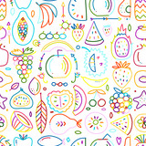 Fruits collection, creative seamless background for your design