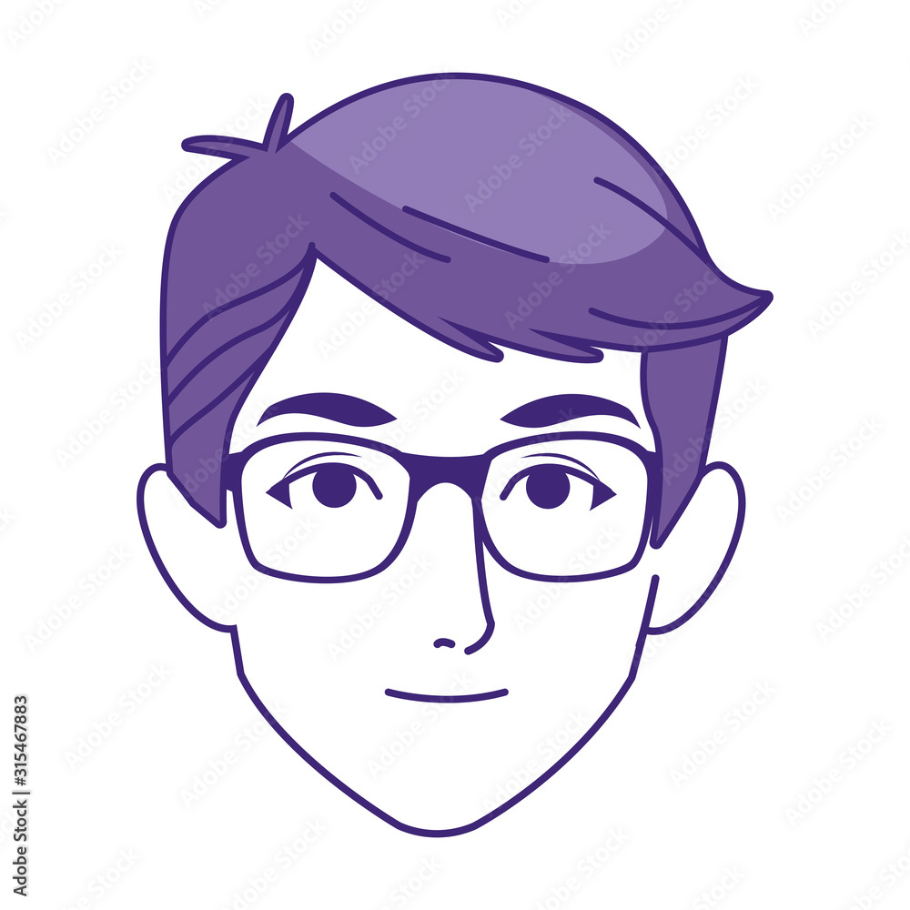 cartoon man with glasses icon, colorful design cartoon man with glasses icon, colorful design