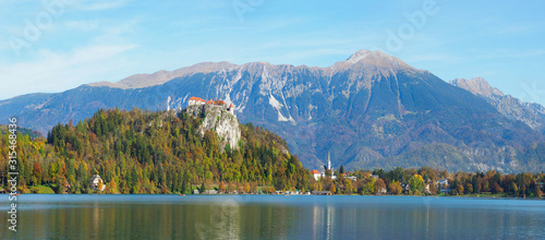 Panorama of Lake Bled, Slovenia in the Fall © sdbower