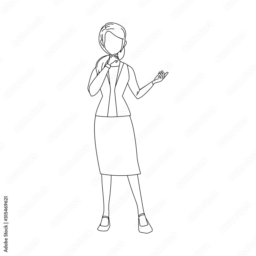 businesswoman with executive clothes, flat design businesswoman with executive clothes, flat design