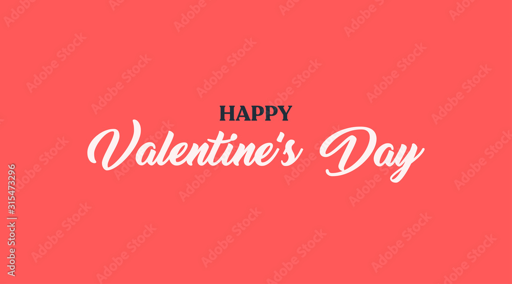 Happy Valentine's Day lettering style text.