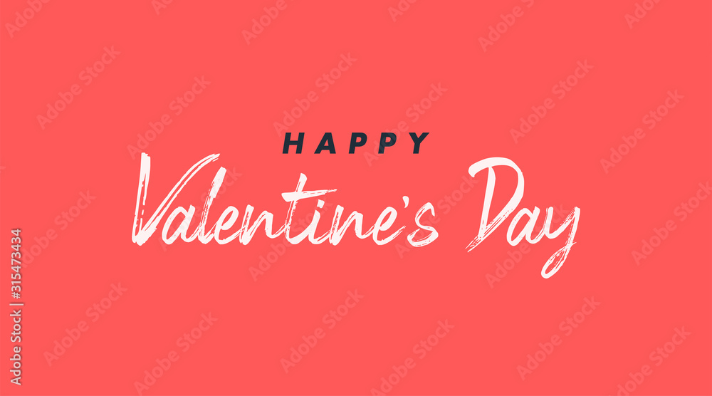 Happy Valentine's Day lettering style text.