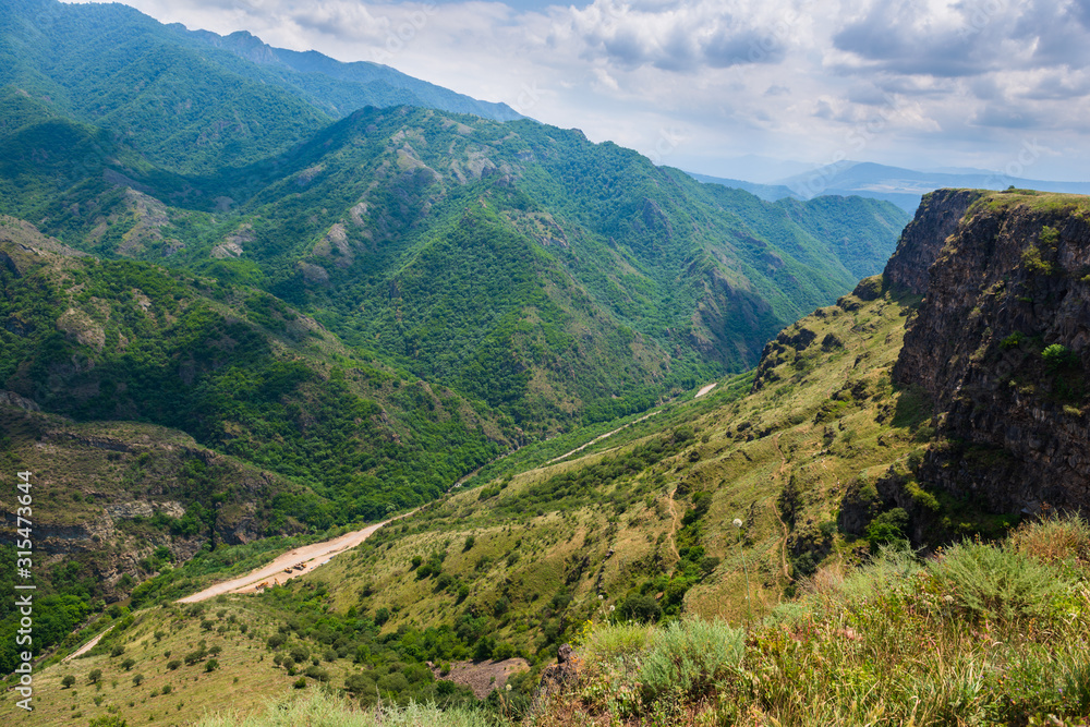 Fototapeta premium Majestic landscape with mountains and Debed river's canyon,Armenia