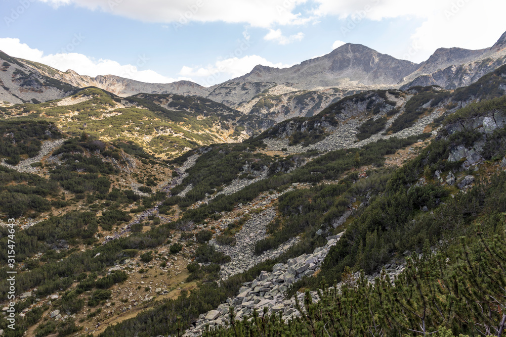 Panorama around Fish Banderitsa lake, Pirin Mountain