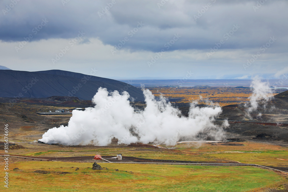 Geothermal water at Myvatn pools, Iceland, Europe Geothermal water at Myvatn pools, Iceland, Europe
