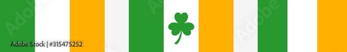 Ireland Flag Icon Green White Orange | Flags | Irish Symbol | Eire Colors Banner | St. Patrick's Day Logo | Clover Sign | Isolated | Variations