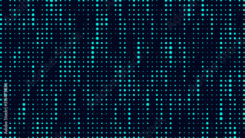 Vector particle model. Hacked code. Abstract halftone texture.