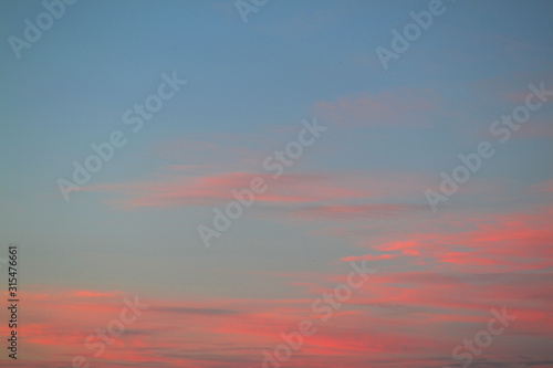 Dramatic sunset and sunrise sky. Beautiful natural background © chaiko