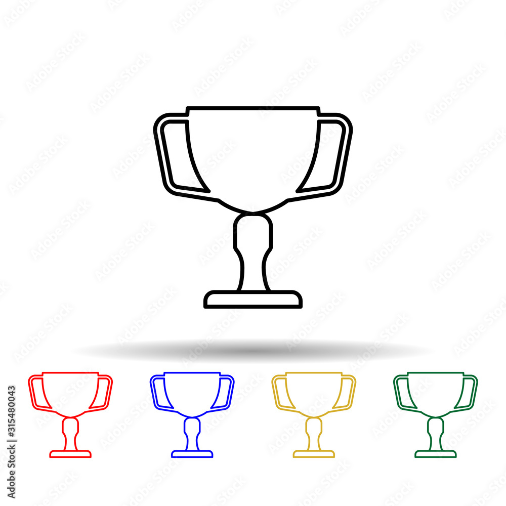 cup multi color style icon. Simple thin line, outline vector of web icons for ui and ux, website or mobile application cup multi color style icon. Simple thin line, outline vector of web icons for ui and ux, website or mobile application