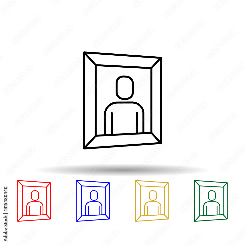 picture of a man multi color style icon. Simple thin line, outline vector of web icons for ui and ux, website or mobile application picture of a man multi color style icon. Simple thin line, outline vector of web icons for ui and ux, website or mobile application