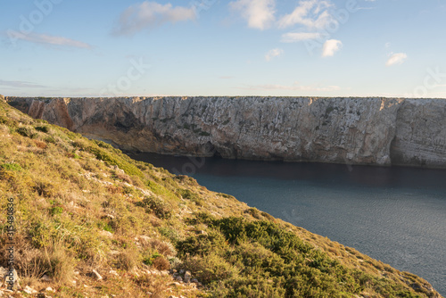 Beach cliffs in Sagres coast in Portugal