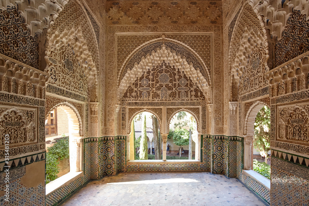 Nasrid palace at Alhambra complex, Granada, Andalusia, Spain