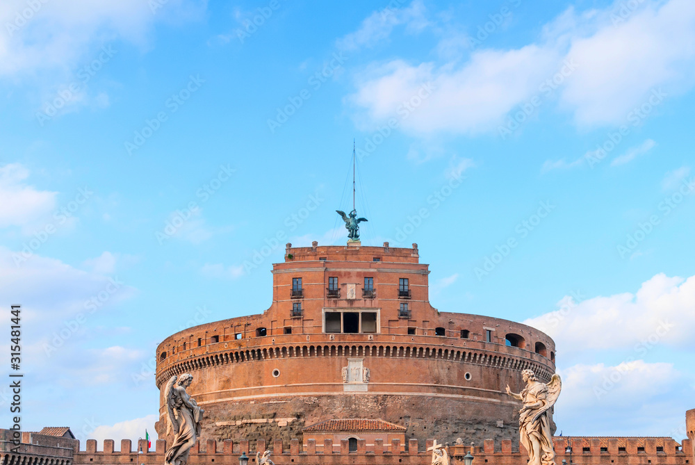 Mausoleum of Hadrian, known as the Castel Sant'Angelo in Rome