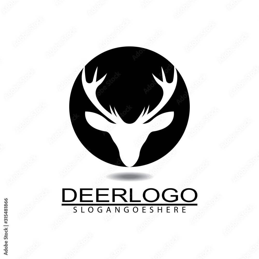 Deer head icon logo design vector illustration Deer head icon logo design vector illustration
