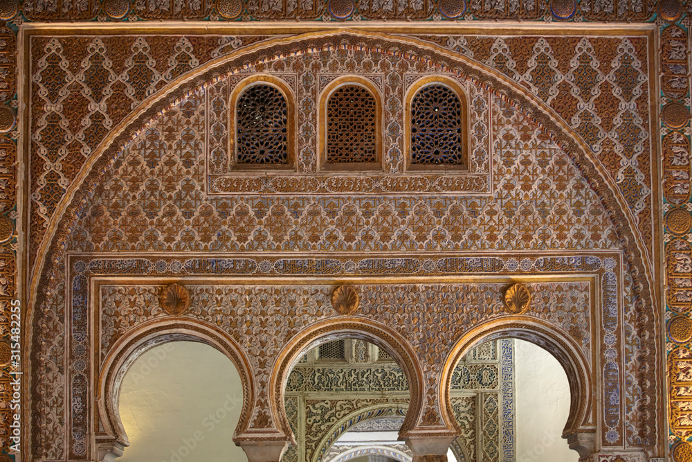 The Ambassadors Reception Room, Alcázar of Seville, Andalusia, Spain