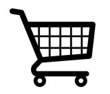 Unfilled shopping cart symbol icon