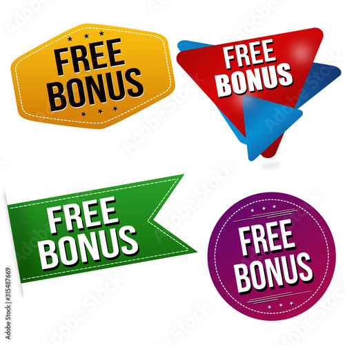 Free bonus sticker or label set