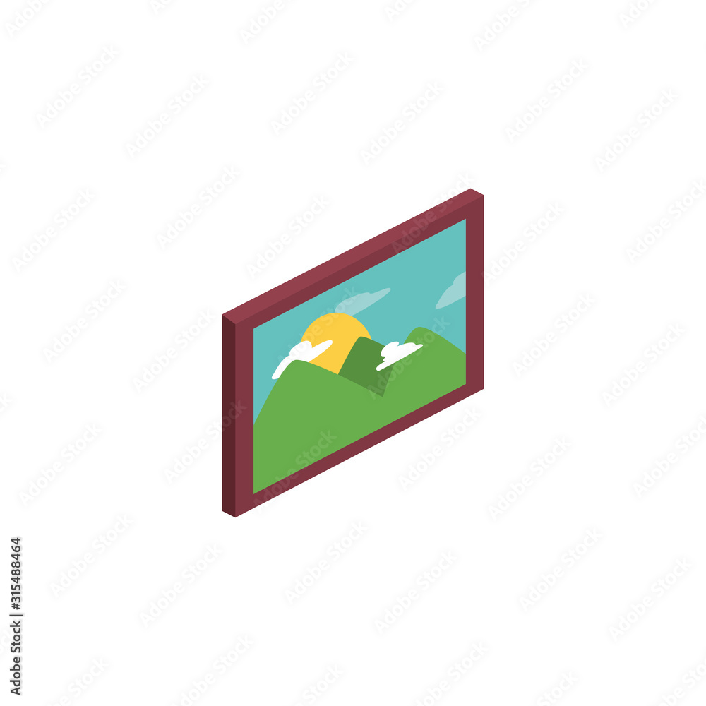 Fototapeta premium Isolated home frame vector design
