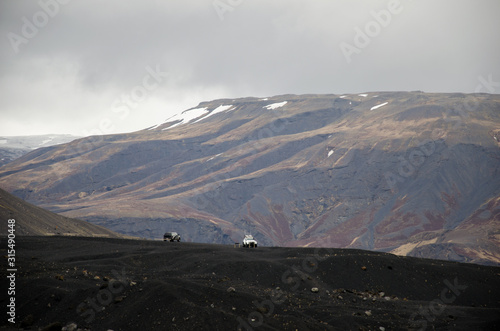 Super jeeps in Icelandic highlands