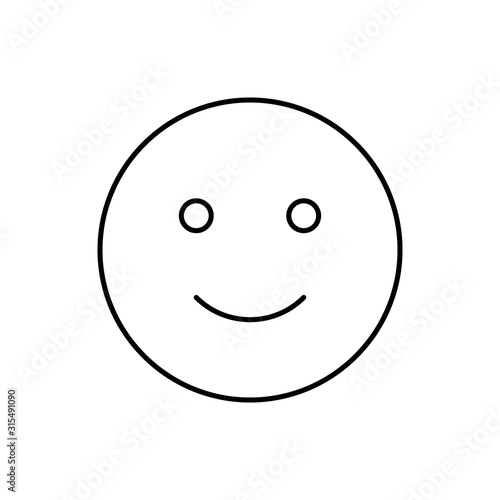 Smiling, emotions icon. Simple line, outline vector expression of mood icons for ui and ux, website or mobile application
