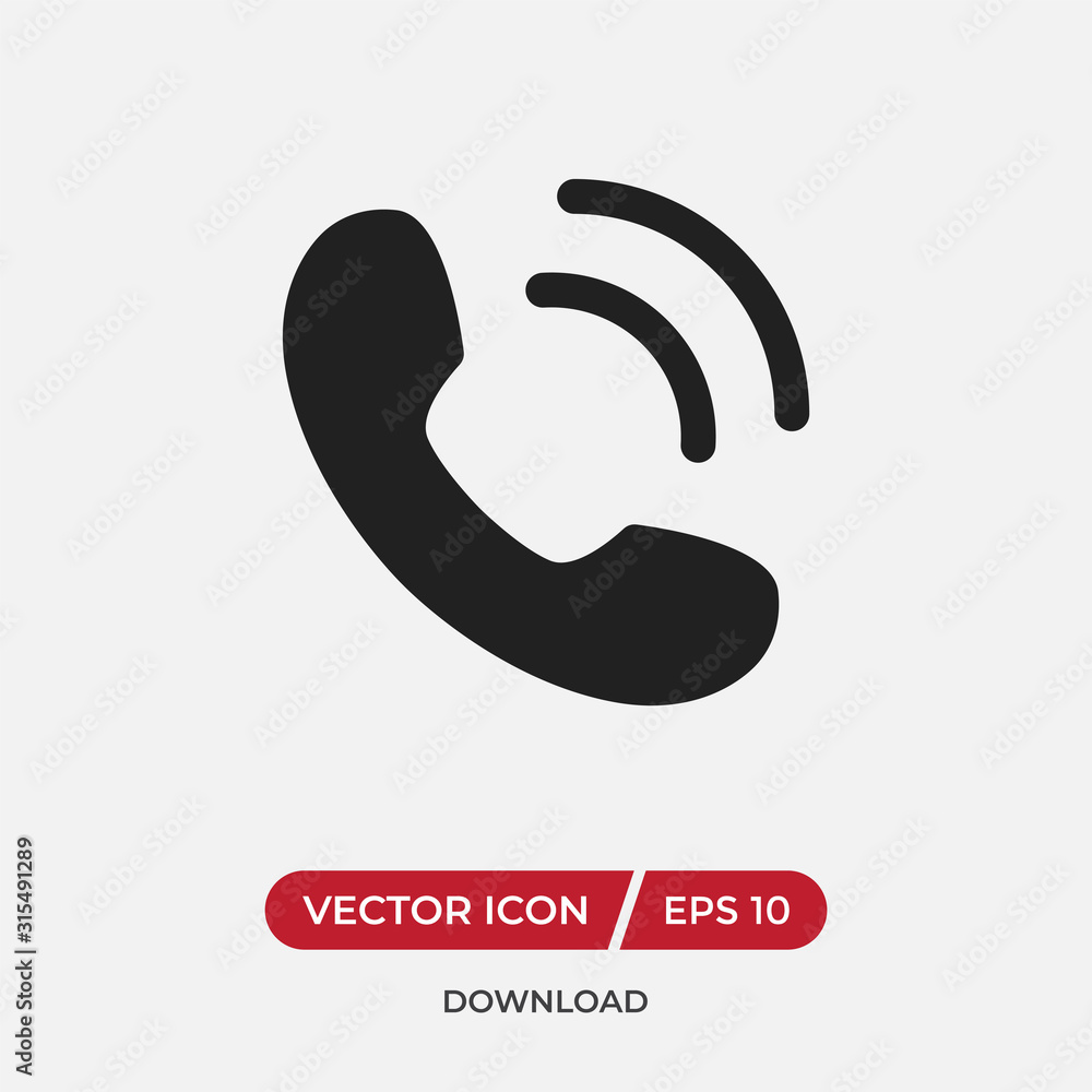 Phone call vector icon in modern design style for web site and mobile app Phone call vector icon in modern design style for web site and mobile app