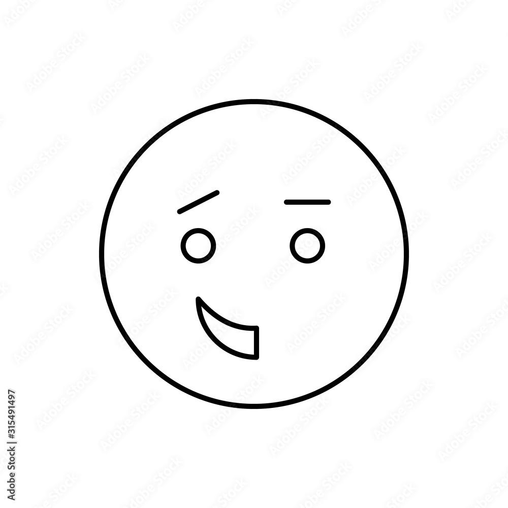 Surprised, smiling, emotions icon. Simple line, outline vector expression of mood icons for ui and ux, website or mobile application Surprised, smiling, emotions icon. Simple line, outline vector expression of mood icons for ui and ux, website or mobile application