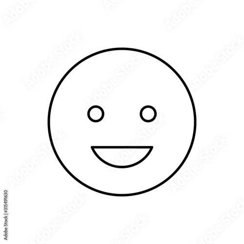 Happy, laughing, emotions icon. Simple line, outline vector expression of mood icons for ui and ux, website or mobile application