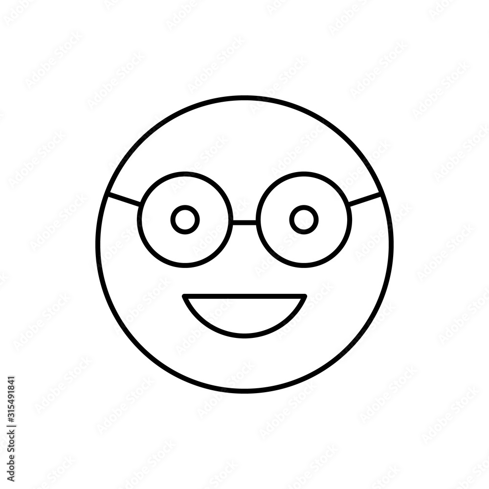 Sunglasses, happy, emotions icon. Simple line, outline vector expression of mood icons for ui and ux, website or mobile application Sunglasses, happy, emotions icon. Simple line, outline vector expression of mood icons for ui and ux, website or mobile application