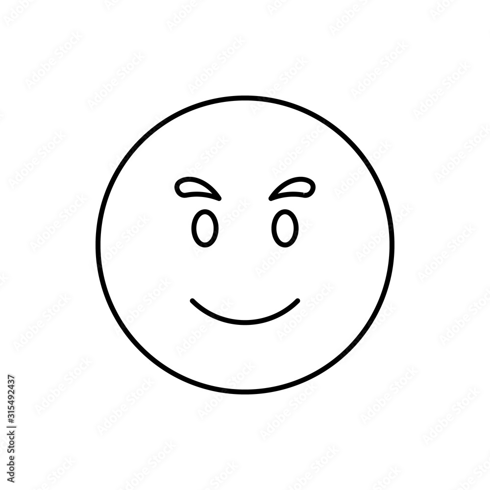 Smiling, emotions icon. Simple line, outline vector expression of mood icons for ui and ux, website or mobile application Smiling, emotions icon. Simple line, outline vector expression of mood icons for ui and ux, website or mobile application