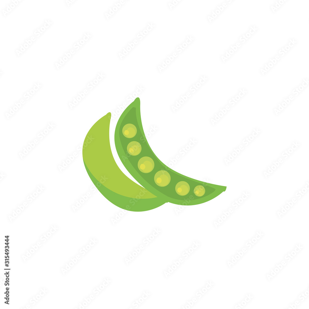 Isolated green beans vegetable vector design