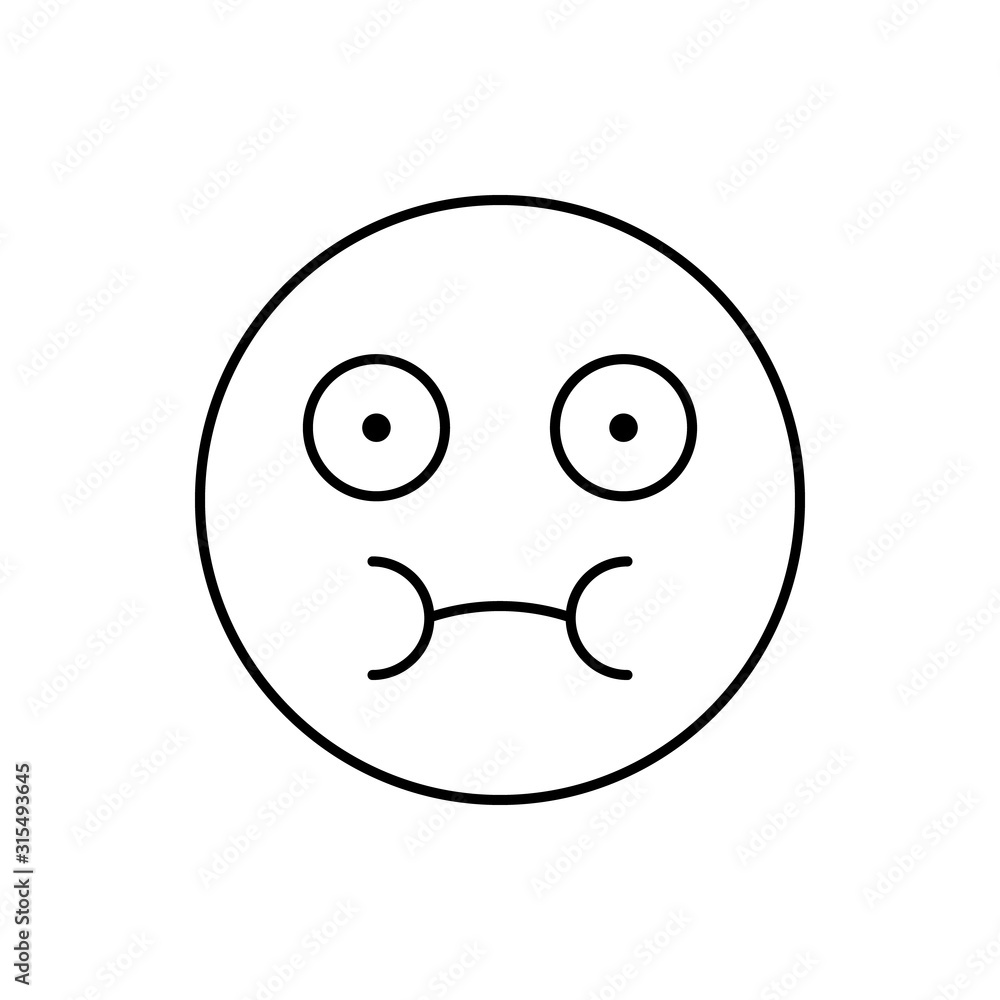 Sick, emotions icon. Simple line, outline vector expression of mood icons for ui and ux, website or mobile application Sick, emotions icon. Simple line, outline vector expression of mood icons for ui and ux, website or mobile application