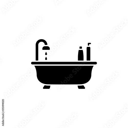 Bathtub, shower icon. Simple bathroom icons for ui and ux, website or mobile application